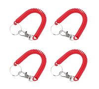 Btgghytr Retractable Keychains Nickelplate Hook Color Keychains for Backpacks Stretchy Spirals Keyring, Coil Spring