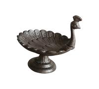 Btgghytr Rural Peahen Design Cast Iron Bird Feeder Handcrafts Outdoor Decoration Bird Bath Feeding Station for Nature Lovers Bath for Garden Yard Decors