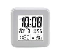 Btgghytr Small Digital Alarm Clock Battery Operated LCD With Date Day Temperature Backlight Quiet Design For Heavy Sleepers Digital Alarm Clock