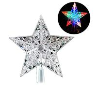 BTGHPI Nordic Christmas Tree Star With LED Light Battery Powered Faux Crystal Beads Fairy Lamp Party Decor