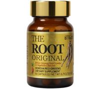 BTGIN The Root Original Korean Red Panax Ginseng Supplement - 100% Whole Fine Root Powder with Natural Fiber & Minerals - Caffeine Free Stamina, Wellness & Immunity Support - 60 Capsules
