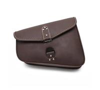 BTHMGBAE Motorcycle Tail Seat Bag Brown Motorcycle Leather Saddle Bag Luggage Side Tool Bag Universak(Left Side)