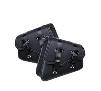 BTHMGBAE Motorcycle Tail Seat Bag Motorcycle Saddlebags Side Tool Bag Luggage Saddle Pouch Black Universal PU Leather(1 Pair)