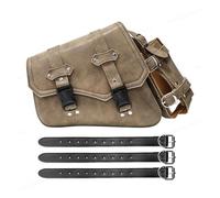 BTHMGBAE Motorcycle Tail Seat Bag Retro Buckle Water Bottle Bag Saddle Storage Side Travel Tool Waterproof PU Leather Motorcycle Universal(BK-A)