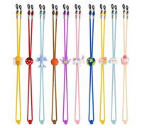 BTHRORO 10 Pcs Kids Glasses Strap Cartoon Unicorn Football Aircraft Bees Eyeglasses Strap Multicolor Anti-slip Glasses Retainer Cord for Girls Boys Glasses Accessories