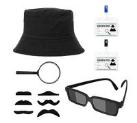 BTHRORO Detective Costume Set for Kids, View Glasses Detective Hat Magnifying Glass Kids Detective Kit Detective Costume Accessories Set for Role Play Costume Outfit Dress up Party Supplies Accessory