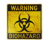 BTHUKO Warning Biohazard Hazard Sign Hazard Labels Novelty Metal Sign 12 x 12 inch