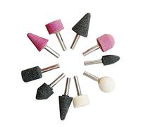 Btibpse 1/4-inch Shank Abrasive Stone Points Electric Grinding Wheel Head for Dremel Rotary Kit 10pc/Set