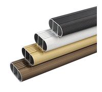 Btibpse Oval Closet Rods Heavy Duty Aluminium Alloy Wardrobe Rod Application Clothes Hanging Oval Rod 18/20/24/31/39 Inch for Closet Wardrobe (Gold, 39")