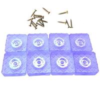 Btibpse Rubber Feet Pads Non-Slip Furniture Pads - 20 Pack, 30mm Black Square with Screws for Table, Desk, Chair, Sofa - Protect Floors and Reduce Noise (Transparent Square 30mm)