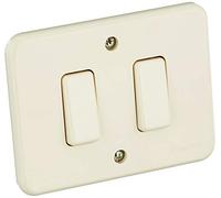 Bticino 1201N Domino Series Double Single Pole Diverter 6 A, Ivory (RAL 1013)