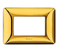 BTicino 3 Module Faceplate, gold, AM4803GOR