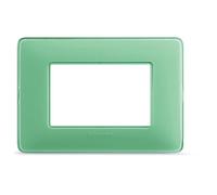 BTicino 3 Module Faceplate, green, AM4803CVC