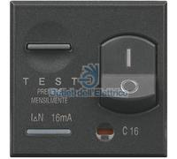 Bticino Axolute Dark Differential Magnetothermal 1P+N 10A 10mA HS4305/10