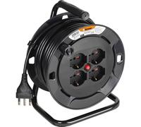 BTICINO Electric Cable Reel S2615, Electric Extension 15 Metres, 4 Versatile Schuko Sockets, Double Pole, Large Plug 16A, Thermal Switch, Ergonomic Handle, Cable Holder and