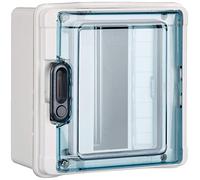 Bticino F107N8D Watertight Wall Switchboard, Shockproof Reinforced IP65 Hydroboard, Insulation Class II, Polystyrene, 10A, 8 DIN Modules