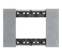 Bticino KA4803NW Living Now Plate 3 Modules, Zamak, Multicoloured