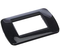 BTicino L4803PA Living International Plate 3 modules in technopolymers, 1 piece, Dark Grey