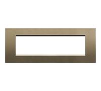 BTicino Livinglight Plate, 7 Modules, Rectangular Shape, Bronze