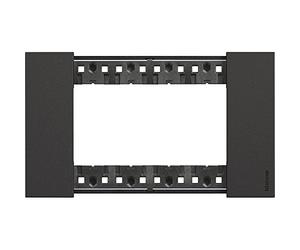 Bticino LivingNow Cover Frame 4 Modules in The LEGRAND KA4804KG Connection Unmounted Zamak Black
