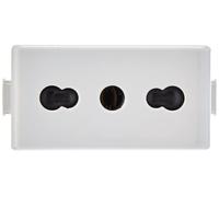 Bticino SAM5180F AM5180 Dual Socket, 250 V, White, 1 Pezzo