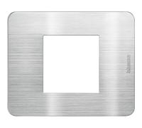 BTICINO MatixGO Technopolymer Plate Aluminium JA4802EA Plate MatixGO 2 modules