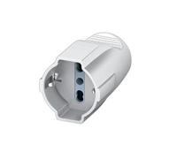 Bticino S2676TAE Socket Two-Wheel Multistandard Italian/German Adaptor 2P T 16A, White/Black