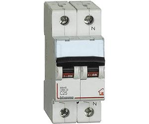 Bticino SFC810NC25 BTDIN-RS Modular Circuit Breaker for Control, Protection Against Short Circuits and Overloads and Sectioning of Electrical Circuits, 2 DIN Modules