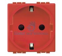 Bticino Standard German/Italian Socket 2P+E 16A Red L4141R Living International