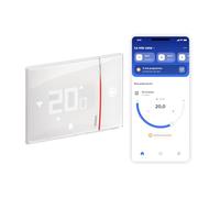 Bticino SXW8002 Digital WiFi Thermostat Smarther2 with Netatmo, Built-in Boiler Thermostat, Programmable, Control Also from App, Alexa and Google, Humidity Display, White