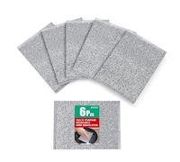 BTIFU 6 Pcs New Upgrade Steel Wire Dishcloth,Multipurpose Reusable Non Scratch Wire Dishcloth,Metal Dish Cloth Wet and Dry,for Kitchen Cleaning,Sinks, Dishes,Stove Top