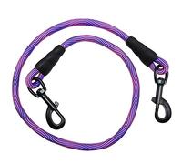 BTINESFUL 3FT4FT 5FT Dog Tie Down, Nylon Rope Short Dog Tether Indoor Training Safety Vehicle Tether for Large Medium Dogs (2/5" x 3ft, Pinkblue)