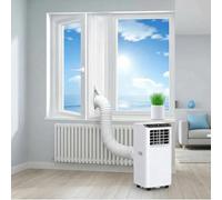 BTIUGYI 400 cm Air Conditioning Window Seal for Mobile Air Conditioners with Zip and Adhesive Closure for Roof Windows and Casement Windows