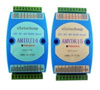 Btkigl 4/6 Channel Current Voltage Analog Digital Input & 4ch NPN DI-DO RS485 Modbus Rtu PLC HMI PC Text Editor IO Expansion Board 4-20MA 0-10V (AMVDK15 0-10V VI)