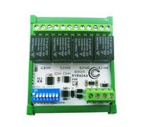 Btkigl 4 Channel Modbus RTU RS485 DO Relay Module DIP Switch Setting Parameters with DIN Box Serial Port UART Switch Board DC 12V 24V (24V With DIN BOX)