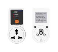 Btkigl AC 220V 16A Adjustable Power Surge Protector Plug Voltage Safe Protector Automatic Voltage Protector Socket Universal/UK (Universal No Display)