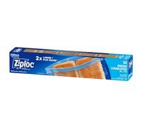 BTkviseQat Ziploc Freezer Bags with Double Zipper Seal - Extra Large - 10 Count