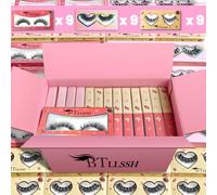 BTLLSSH False Eyelashes 15-18mm 3 Styles 27 Pairs Mixed Fluffy Natural Look Luxury Volume Faux Mink Lashes Reusable Strips Multipack