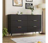 Btm Elegant Sideboard With Modern Design, Chest Of Drawers And Plenty Of Storage Space, Golden Handles