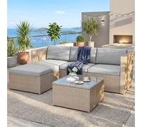 Btm Garden Corner Sofa Rattan Garden Furniture Patio Set Entertaining Lounge Set