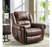 Btm Large Power Lift Recliner With Massage Heat For Elderly, Heavyduty Faux Leather, Usb Port, 2 Side Pockets