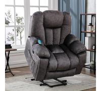 Btm Power Massage Lift Recliner Chair With Heat & Vibration For Elderly, Heavy Duty Safety Motion Mechanism, Anti-Skid Fabric Sofa