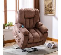 Btm Power Massage Lift Recliner Chair With Heat Vibration, Heavy Duty Safety Mechanism, Anti Skid Fabric Sofa