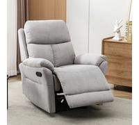 Btm Recliner Chair For Elderly Fabric Upholstered Armchair With Side Pockets Adjustable For Living Room Bedroom Grey