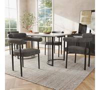 Btm Set Of 2 Cream Faux Suede Dining Armchairs With Armrests Modern Upholstered Chairs For Dining Room