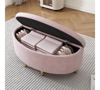 BTM Velvet Upholstered Bed Single Bed 3Ft 90X190 Cm Shell Bed Golden Iron Legs Slatted Frame Bench Storage 90X40X42 Cm Pink Old