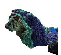 BTMDECOR Natural Azurite and Malachite Mineral Specimen Display - Genuine Blue and Green Copper Carbonate Crystal Stone, Educational Geology Rock for Collectors, Teaching, and Home Décor Gift(10-30g)