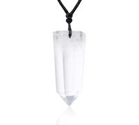 BTMDECOR Natural Crystal Single Pointed Natural Crystal Adjustable Rope for Men Women Healing Crystal Reiki Energy Meditation Christmas Valentine's Day Surprise Gift, One Size, No Gemstone