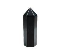 BTMDECOR Shungite Crystal Tower - Natural Black Stone Point/Obelisk for Desk & Office, Energy Cleansing, Meditation, Protection & Home Décor (1.97"×0.79", 3.15"×0.98", 5.12"×1.18")(80 * 25mm)