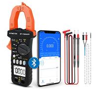 BTMETER BT-7200APP TRMS 6000 Counts Clamp Multimeter, Bluetooth Digital Clamp-on Ammeter for AC/DC Current Voltage Resistance Capacitor Frequency Continuity Temperature NCV